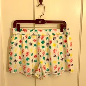 Joie silk palm tree shorts